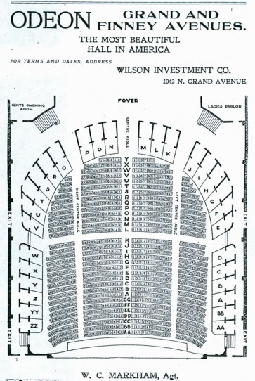 Odeon Theater seating plan